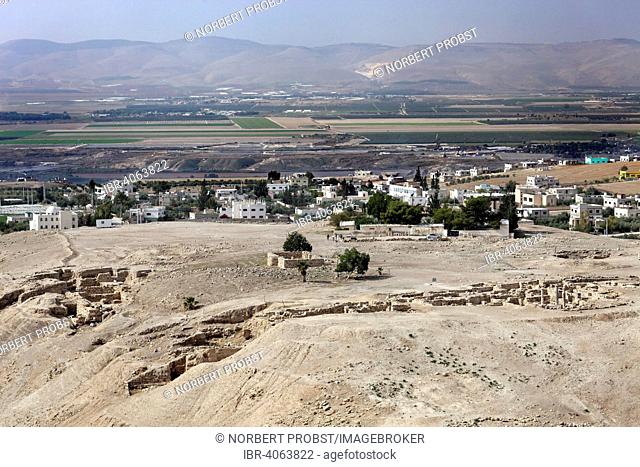 View of the archaeological site of Pella, also Tabaqat Fahl, Jordan Valley, near Irbid, Jordan