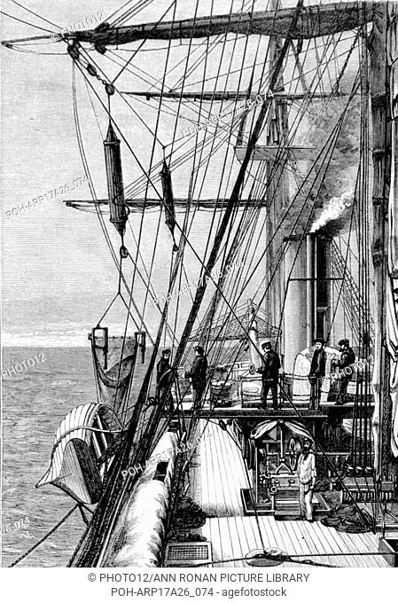 The dredging and sounding arrangements on board the 'Challenger' 1876. The Challenger expedition of 1872–76 was a scientific exercise that made many discoveries...