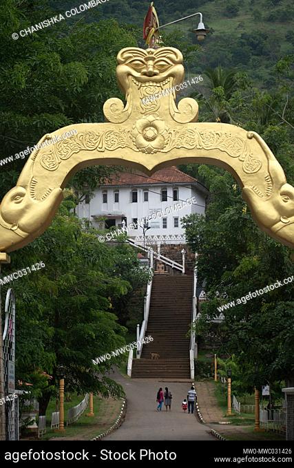 The Matale Alu Viharaya temple. The Riverston Peak located in the central hills of Sri Lanka can be reached by travelling approximately 178km from Colombo