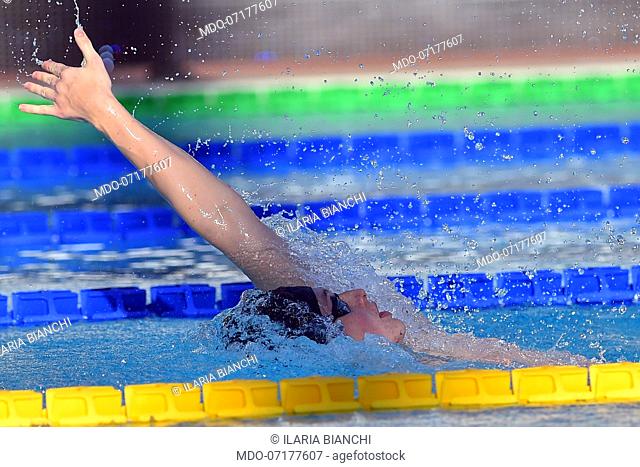 Italian swimmer Ilaria Bianchi during 200m butterfly final at swimming stadium Foro Italico. Rome (Italy) June 23th, 2019