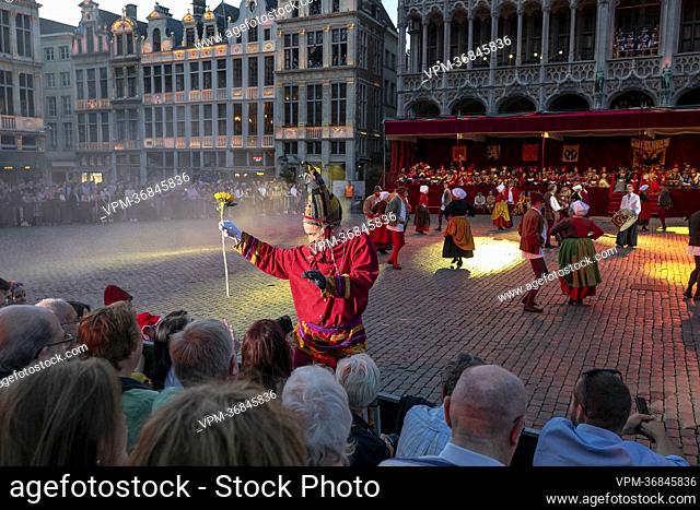 Illustration picture shows the 'Ommegang Oppidi Bruxellensis' historical parade in the city center of Brussels, Wednesday 29 June 2022