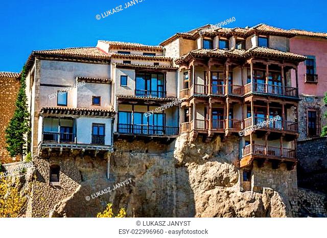 Casas colgadas (hanging houses) in Cuenca in Castille La Mancha, Spain