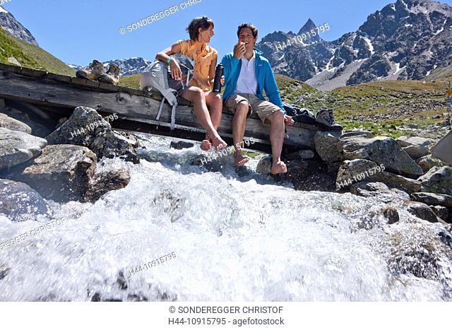 Canton, Graubünden, Grisons, Switzerland, Europe, Engadin, Engadine, Upper Engadine, mountain, mountains, brook, water, footpath, walking, hiking, trekking
