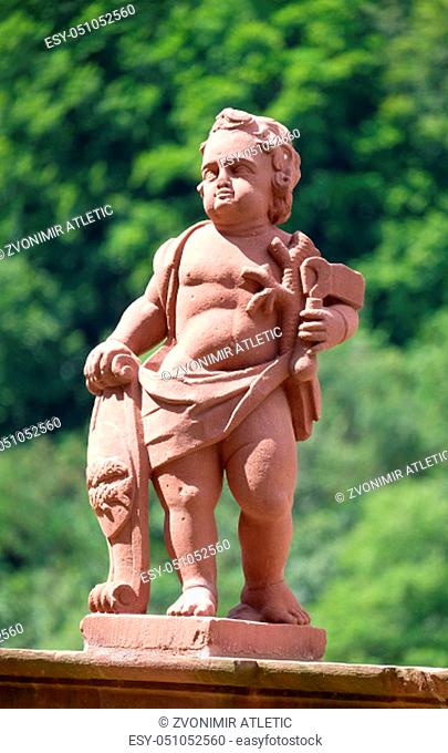 Angel, statue in the garden of cloister Bronnbach in Reicholzheim near Wertheim, Germany