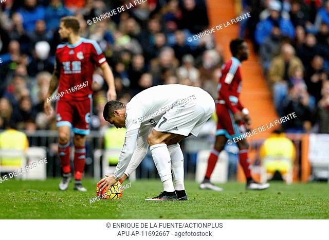 2015 La Liga Football Real Madrid v Real Sociedad Dec 30th. 30.12.2015. Madrid, Spain. Cristiano Ronaldo dos Santos (7) Real Madrid during the La Liga match...