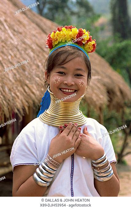 Asia, Thailand, Rai, Long Neck Hilltribes, Young Woman