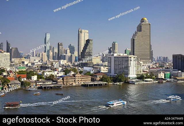 Thailand, , Bangkok city, Sathon District Skyline