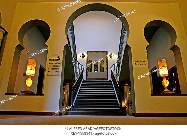 staircase, Vichy Catalan spa, 1898, modernism-neomudejar, architect: Buhigas i Monravá, Caldes de Malavella, catalonia, Spain