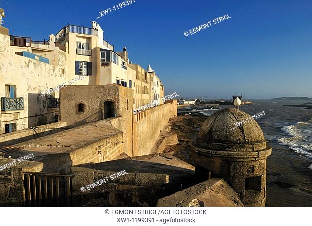 Sqala de la Kasbah, Seawall of oldtown Essaouira, Unesco World Heritage Site, Morocco, North Africa