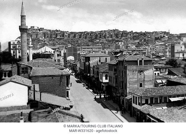 turchia, ankara, veduta della città  vecchia e della cittadella, 1939 // turkey, ankara, view of the old city and the citadel, 1939