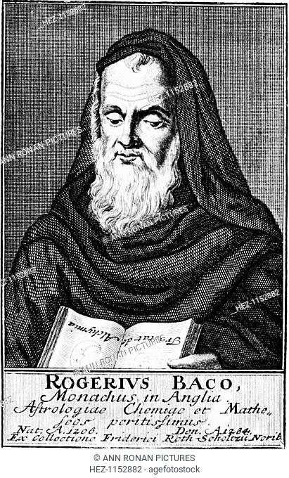 Roger Bacon, English experimental scientist, philosopher and Franciscan friar. Bacon (c1214-1292) was known as 'Doctor Mirabilis' due to his interest in magic...