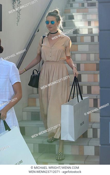 Lily Aldridge and Behati Prinsloo seen shopping on Melrose Place Featuring: Behati Prinsloo Where: Los Angeles, California