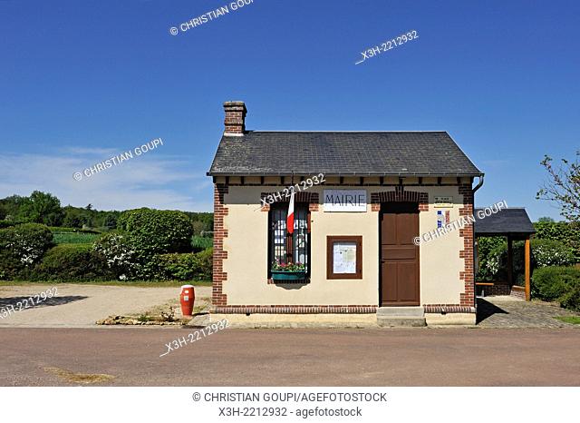 town hall of Le Tartre-Gaudran, one of the least populated commune in France, Yvelines department, Ile-de-France region, France, Europe
