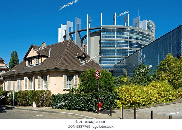 Europaparlament, Europäisches Parlament, Straßburg, Strasbourg, Elsass, Frankreich / European Parliament building, Strasbourg, Alsace, France