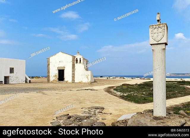 Church of Nossa Senhora da Graca, Our Lady of Grace, Padrao dos descobrimentos, Fortaleza of Sagres, Sagres, Algarve, Portugal, Europe