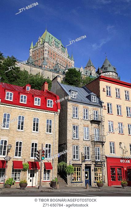 Canada, Quebec, Québec City, Chateau Frontenac Hotel, Boulevard Champlain