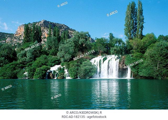 Roski waterfall, Krka waterfall, national park Krka, Dalmatia, Croatia, Roski slap