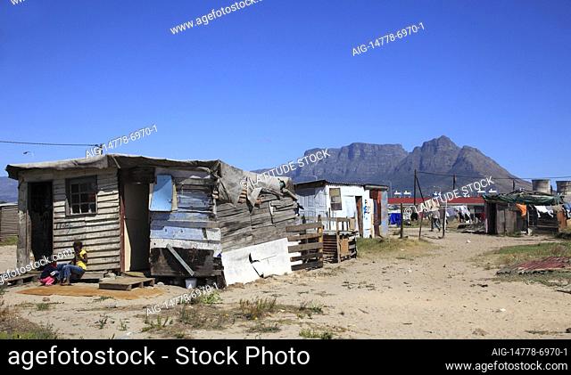 There are townships or shanty towns on the outskirts of Cape Town, which have rudimentary buildings and shacks made of whatever materials are to hand