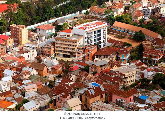 Antananarivo or Tananarive, short Tana, Poor capital and largest city in Madagascar, Madagasikara republic