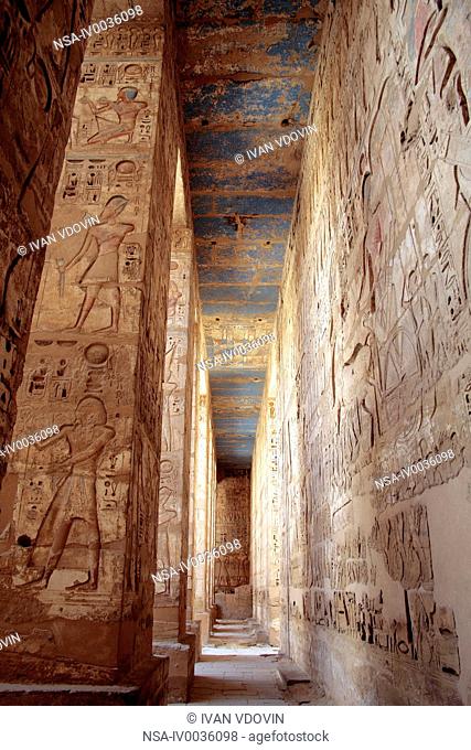 Mortuary Temple of Ramesses III, Medinet Habu, Luxor West bank, Egypt