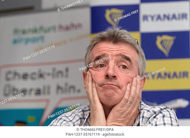 Michael O`Leary, CEO of the Irish low cost airline Ryanair, answers questions during a press conference at the airport in Hahn, Germany, 11 December 2012