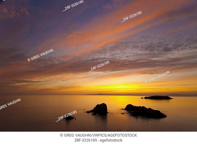 Sunset at Rosario Beach, Deception Pass State Park, Fidalgo Island, Washington