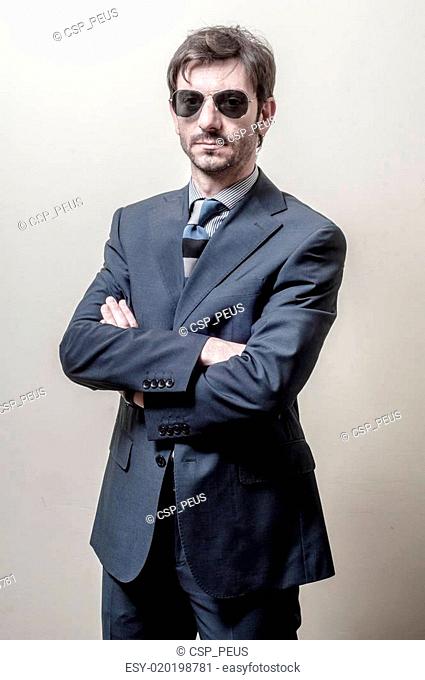 businessman serious with sunglasses