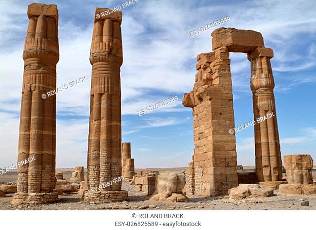 the temple ruins of soleb in sudan
