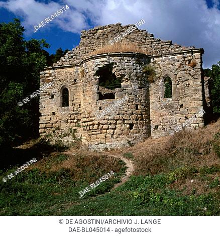 Ruins of the Cistercian monastery of Isova, ca 1220, near Tripiti, Peloponnese. Greece, 13th century