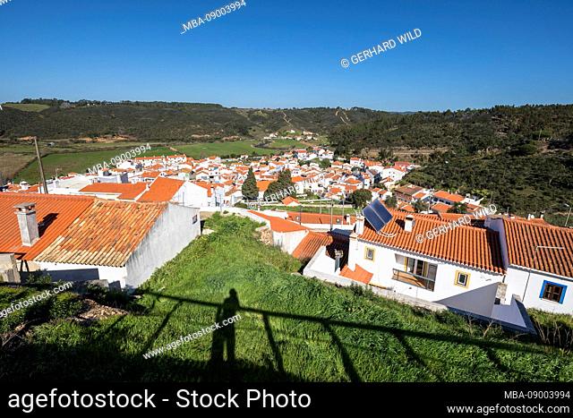 View of Odeceixe, the town is located in the natural park Parque Natural do Sudoeste Alentejano and Costa Vicentina, Algarve, Faro, Portugal
