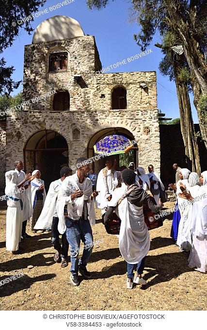 Ethiopia, Gonder, World Heritage Site, Debre Berhan Selassie church, Traditional wedding