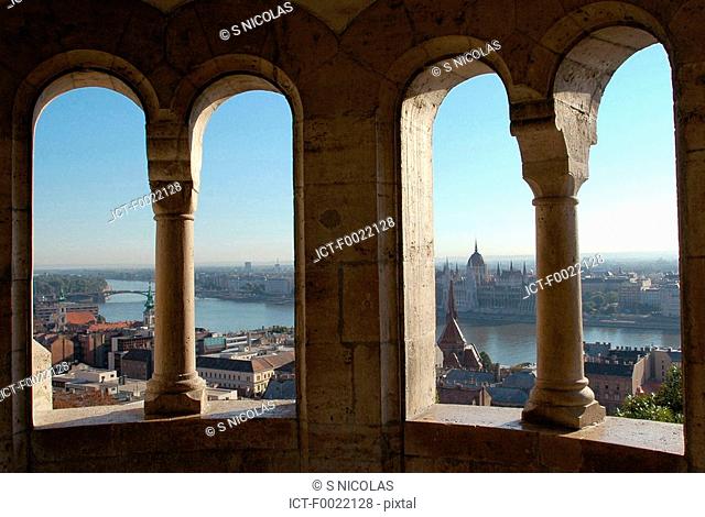 Hungary, Budapest, view from Fishermen's Bastion