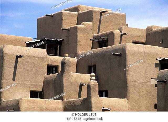 Pueblo Architecture, Santa Fe New Mexico, USA