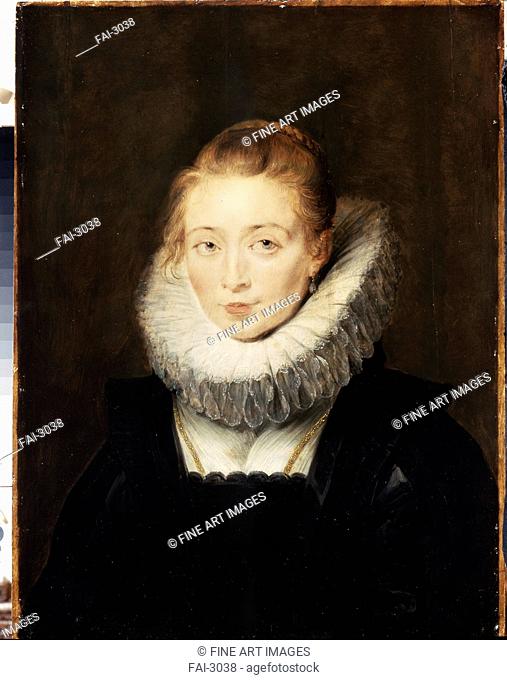 Portrait of Lady-in-Waiting to the Infanta Isabella. Rubens, Pieter Paul (1577-1640). Oil on wood. Baroque. 1620s. State Hermitage, St. Petersburg
