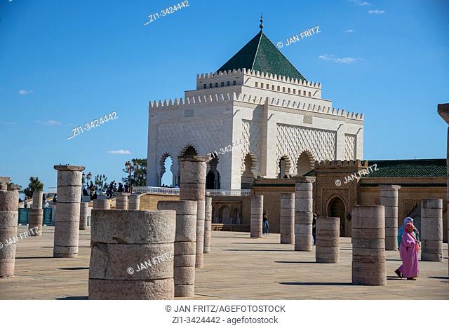 mausoleum of Mohammed V in Rabat, Maroc