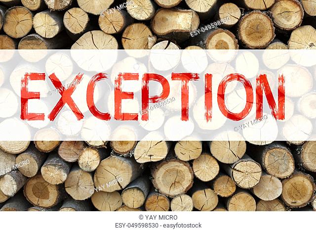 Conceptual announcement text caption inspiration showing Exception Business concept for Exceptional Exception Management