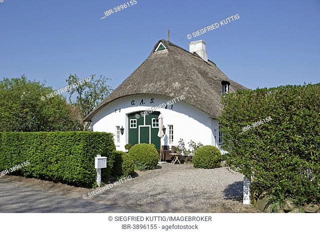 Thatched cottage, Sieseby, Thumby, Schleswig-Holstein, Germany