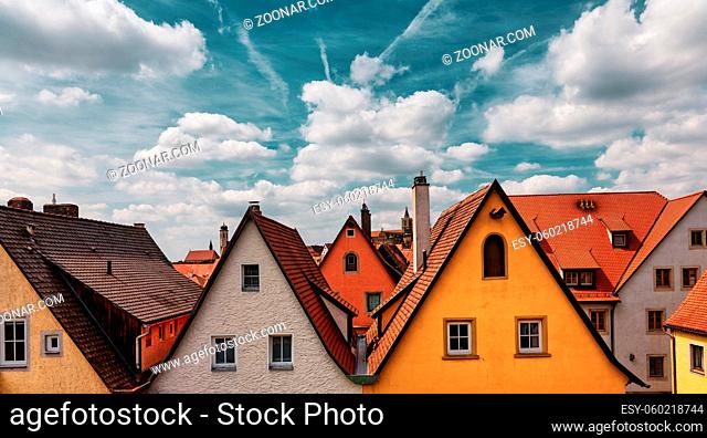 View over the roofs of Rothenburg ob der Tauber in Germany