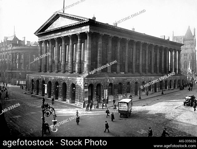 TOWN HALL, Birmingham, West Midlands. Exterior view in 1913. The Greek Revival building was opened in 1834