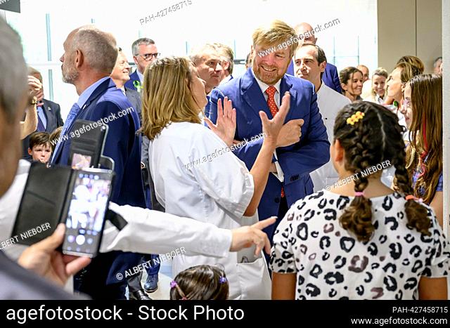 King Willem-Alexander of The Netherlands at the Tergooi MC in Hilversum, on September 26, 2023, to open the new medical Center