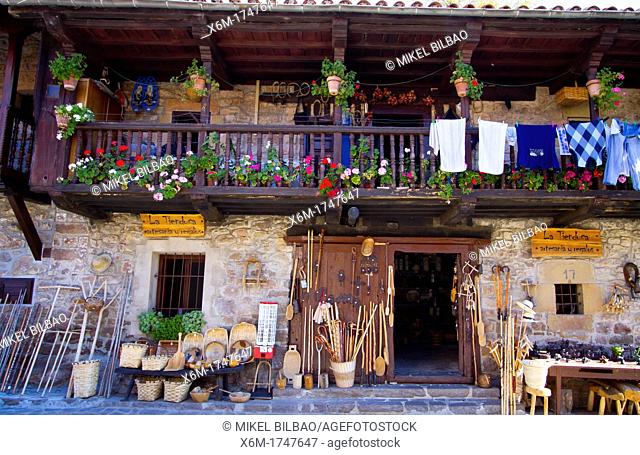 Handicraft shop  Barcena Mayor village  Cabuerniga Valley, Cantabria, Spain