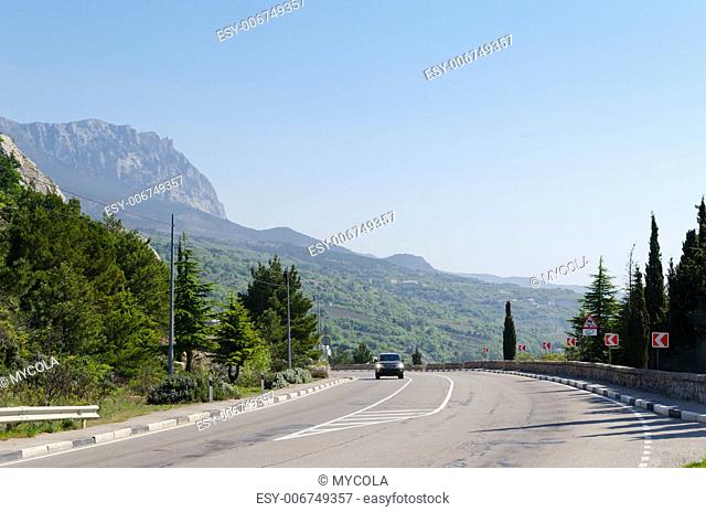 road in mountain. Ukraine, Crimea