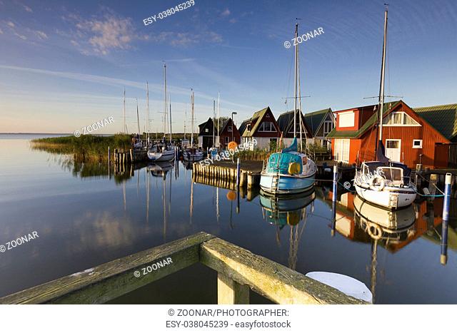 boat houses on the baltic sea