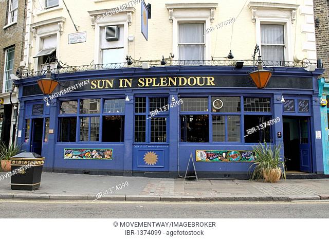 Pub Sun in Splendor in Portobello Road, Notting Hill, London, England, United Kingdom, Europe