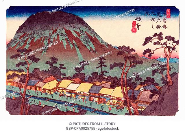 Japan: Sakamoto-shuku (???), Station 17 of 'The Sixty-Nine Stations of the Nakasendo (Kisokaido)', Keisai Eisen (1835-1838)