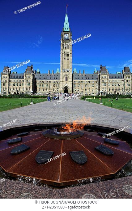 Canada, Ontario, Ottawa, Parliament, Centennial Flame,