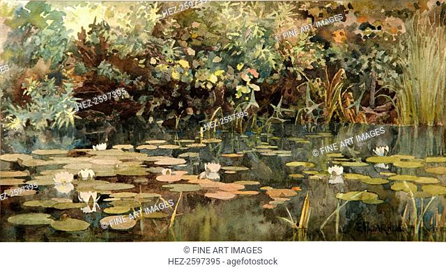 Pond with Water Lilies, Early 1890s. Found in the collection of the State V. Polenov Open-air Museum of History and Art, Polenovo