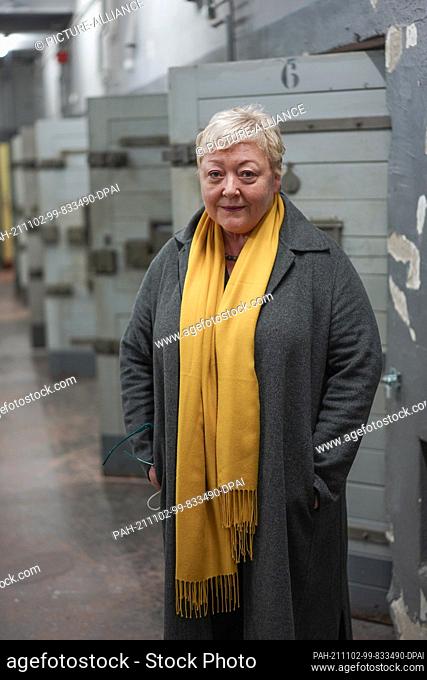 02 November 2021, Berlin: Evelyn Zupke, SED victims' commissioner, stands in the former GDR prison on Keibelstraße. She calls on the future federal government...