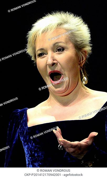 Czech soprano Eva Urbanova sings at the closing gala concert for the Year of Czech Music 2014 in Prague, Czech Republic, December 17, 2014