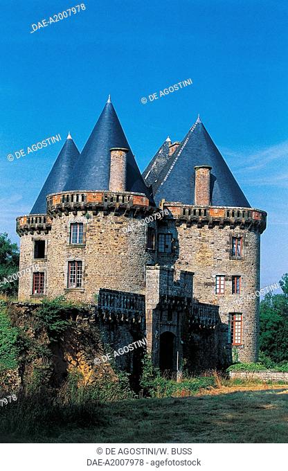 Chateau of Landal, founded in 12th century, Broualan, Brittany, France